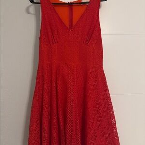 Everly Red Lace Dress